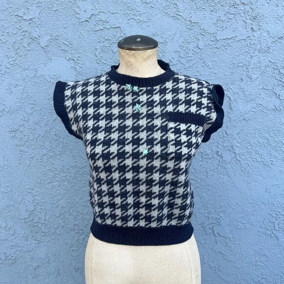 Pendleton Sweater Vest Upcycled Embroidered Eco Clothing Size Small - Picture 4 of 9